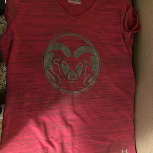 Colorado State University Rams Under Armour Pink T Shirt Youth Xtra Large YXL